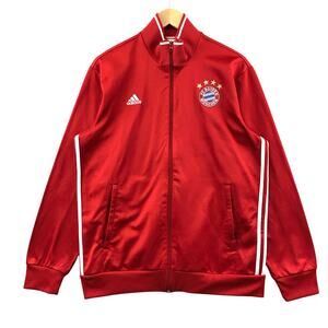 Adidas Soccer Red FC Bayern Munchen Full Zip Track Jacket Men's L